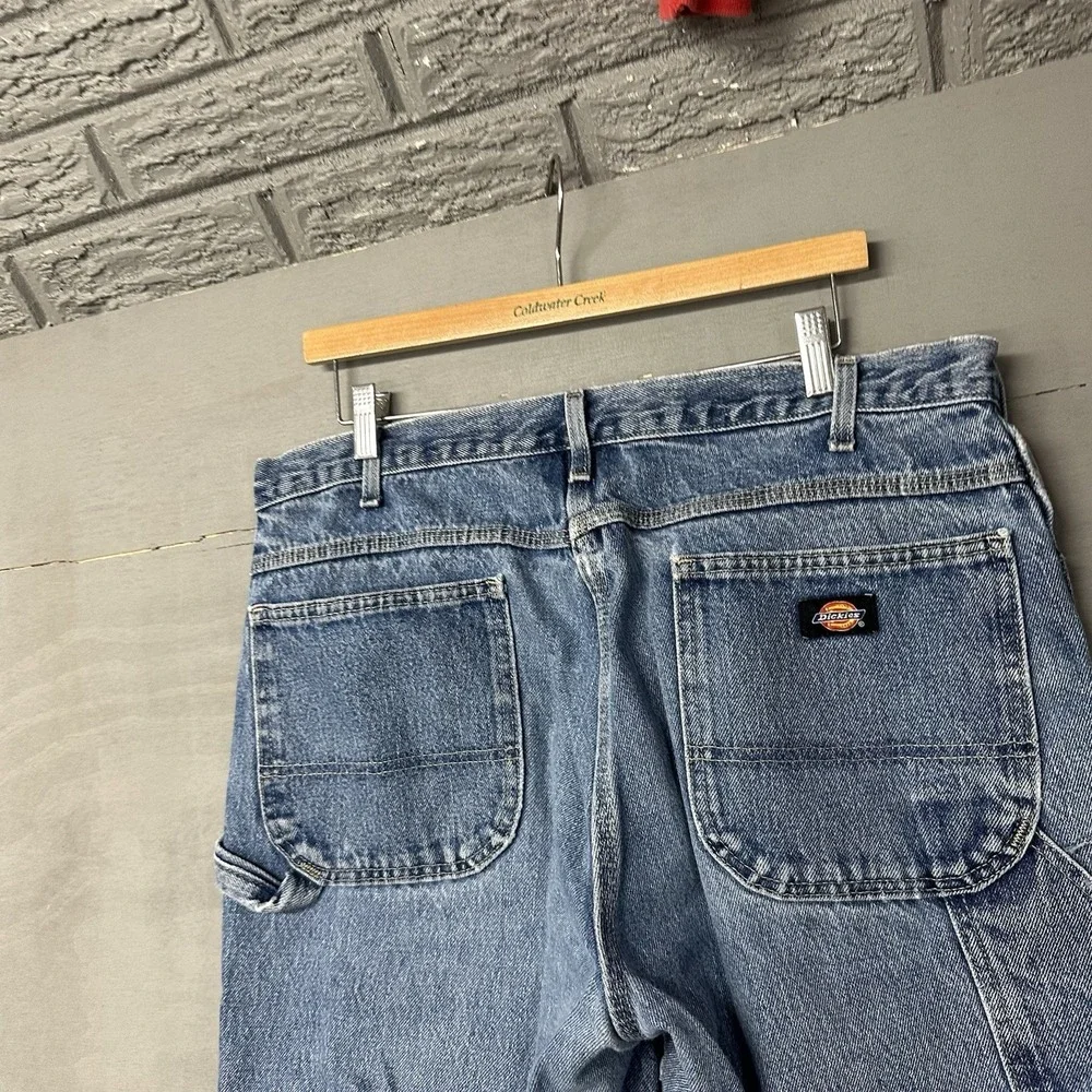 Dickies Men's Carpenter Work Pants Faded Blue Relaxed‎ Fit 36X30